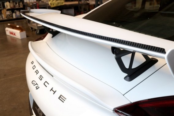 APR Performance Porsche Cayman GT4 Gurney Flap ( fits OEM Airfoil Only) fits 2015-Up Porsche Caym...