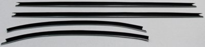 1969 Chevelle Coupe Authentic Window Felts Whiskers Kit Inners Only (4pcs)