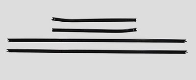 1968-69 Coupe Standard Interior Authentic Window Felts Whiskers Kit Inners Only (4pcs)