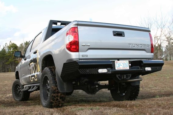 Fab Fours TT07-T1550-1 Black Steel Ranch Rear Bumper For 07-13 Toyota Tundra