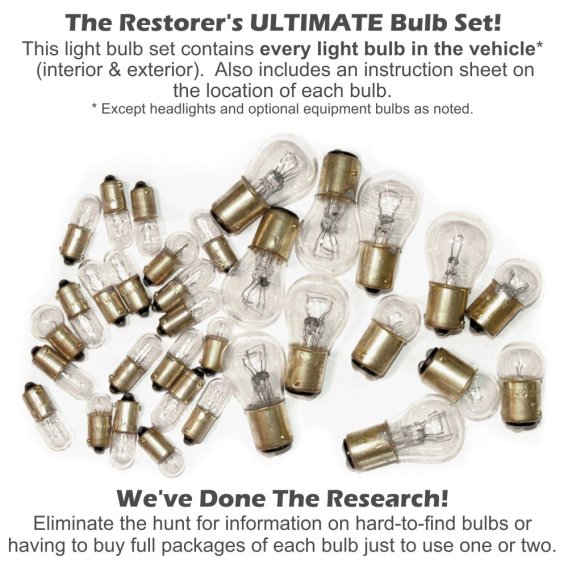1964 C2 Corvette Lectric Light Bulb Set - 33 Piece Bulb, Fuse & Flasher Kit