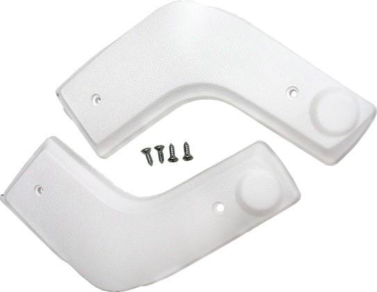 1970-76 A-Body & 1973-74 Mopar E-Body Bench Seat Hinge Covers - Pair White