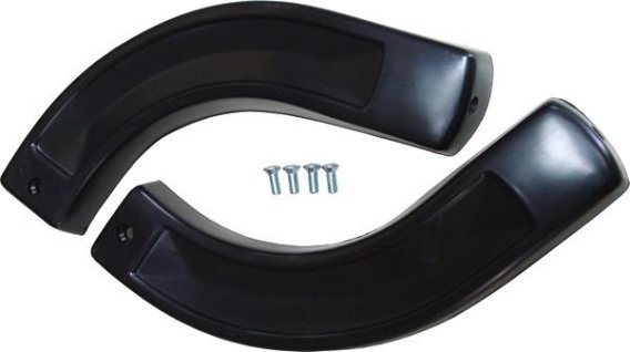 1964-67 Mopar B-Body & some 2-door C-Body Bench Seat Hinge Covers - Pair Black