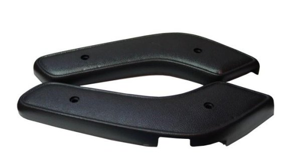 1971-1974 Mopar B-Body Bench Seat Hinge Covers - Pair Black