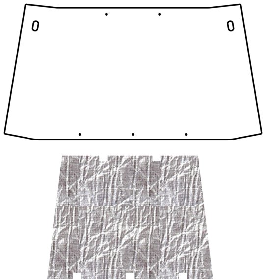 1957-59 Willys Jeep AcoustiHood Under Hood Cover Kit by QuietRide Solutions