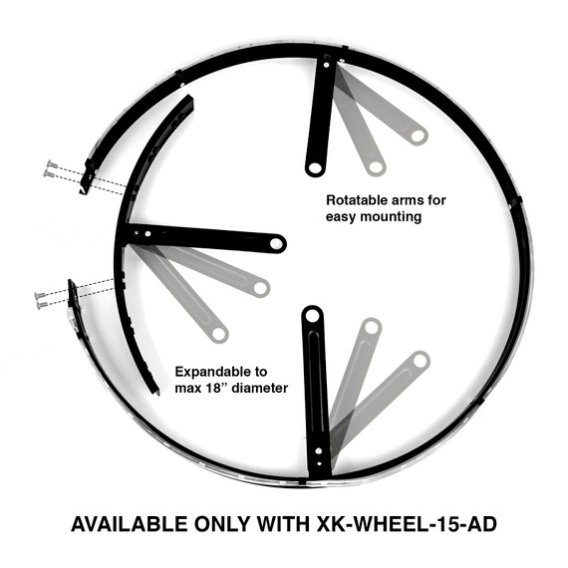 15-Inch XK Glow Wheel Ring App Controlled RGB Light