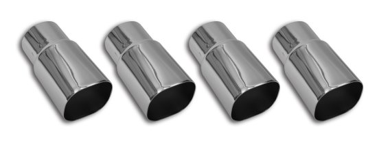 1985-1991 C4 Corvette Exhaust Tips ZR1 Style Chrome 4 Piece Set