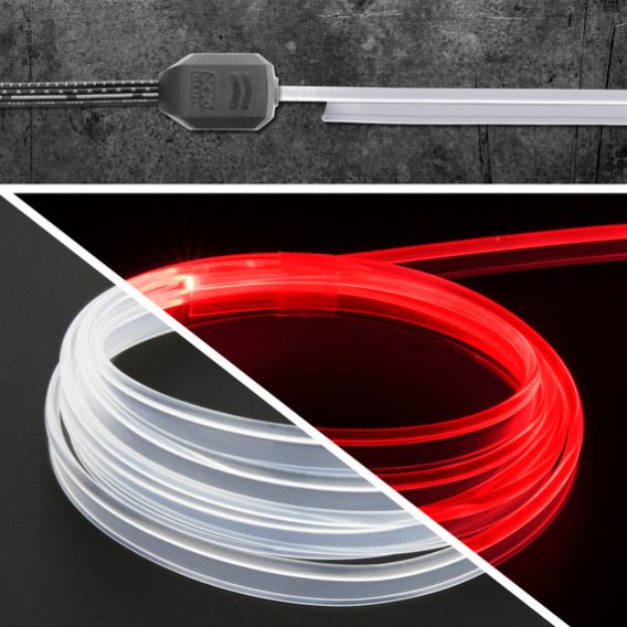 6FT XK Glow Fiber Optic Roll 3PC LED Head Control Accent Light