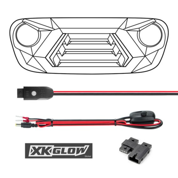 2018-2023 Jeep Wrangler XK Glow LED Grill Kit