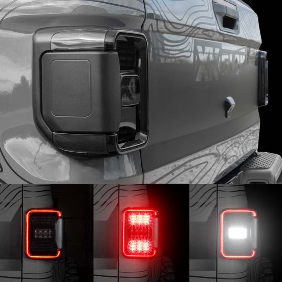 2020 Jeep Gladiator JT XK Glow LED Taillight with Smoked Lens