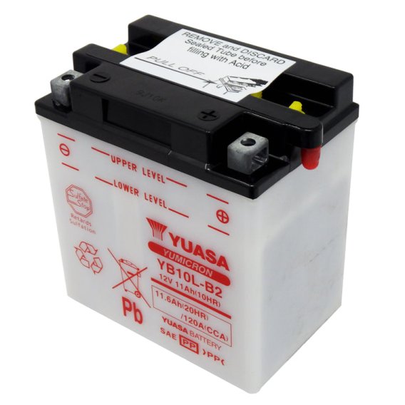 Yuasa Conventional 12V YB10L-M2210Y Battery (Acid Not Included)