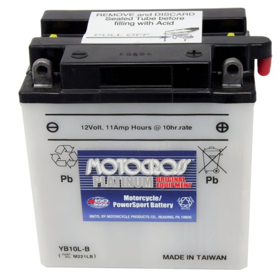 Yuasa Conventional 12V YB10L-B Battery (No Acid Included)