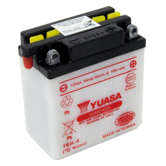 Yuasa Battery Conventional 12V YB3L-A Battery (Acid Not Included)