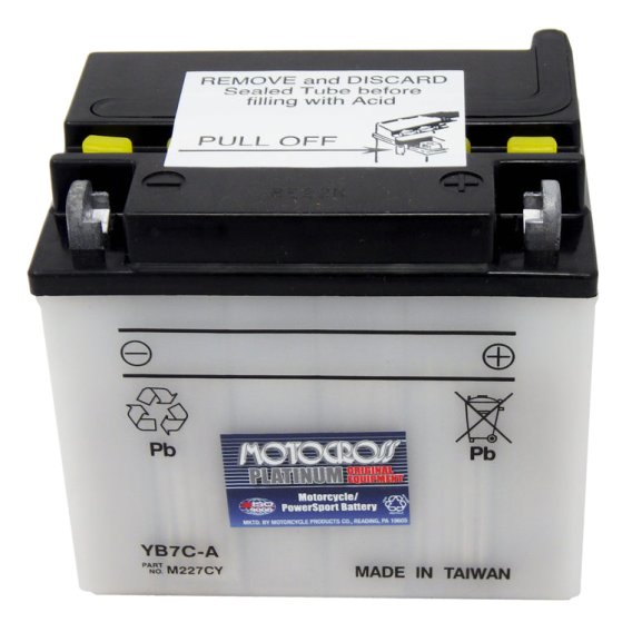 Yuasa YB7C-A Conventional 12V Battery (No Acid Included)
