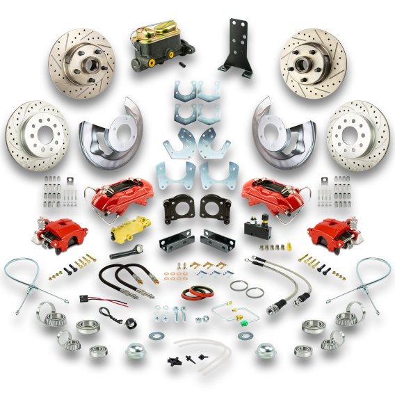 1967-1969 Ford Mustang The Right Stuff 4 Wheel Disc Brake Conversion Kit with Auto Transmission