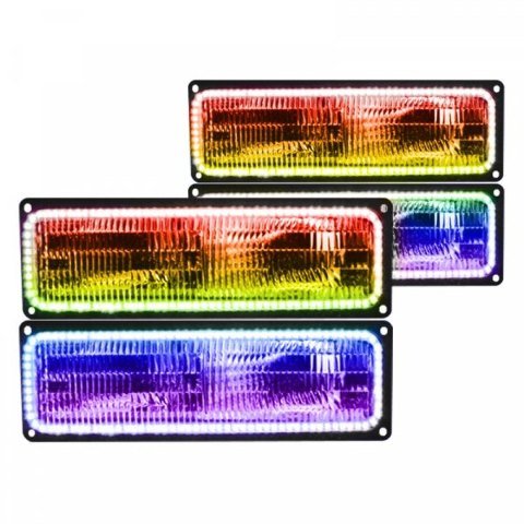 For GMC Sierra 1988-1998 ColorSHIFT Dual Halo Kit Oracle