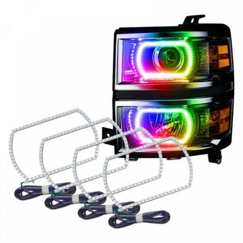 For Chevrolet Silverado 2014-2015 ColorSHIFT Halo Kit Projector Style Oracle