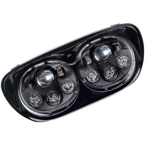 for Harley Road Glide Replacement LED Headlight - Black Oracle