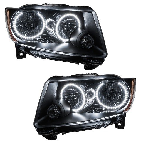 For 2011-2013 Jeep Grand Cherokee SMD Headlights (Non-HID) - Chrome Oracle