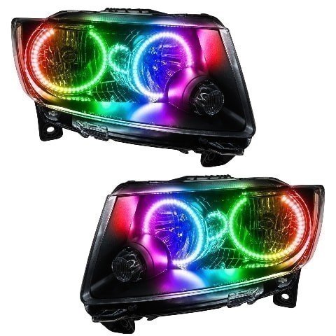 For 2011-2013 Jeep Grand Cherokee SMD Headlights (Non-HID) - Chrome Oracle