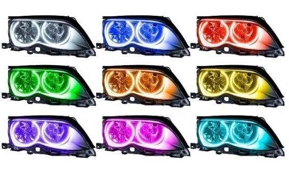 For 2002-2005 BMW 3 Series SMD Headlights - Black Oracle