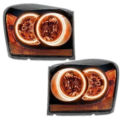For 2004-2006 Dodge Durango SMD Headlights - Black Oracle