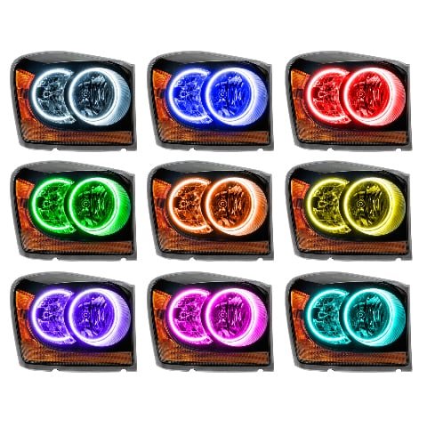 For 2004-2006 Dodge Durango SMD Headlights - Black Oracle