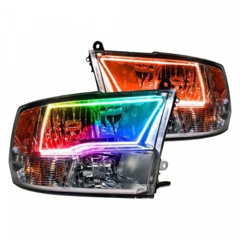 For 2009-2017 Ram Sport ColorSHIFT+ SWITCHBACK Headlights - Chrome Oracle