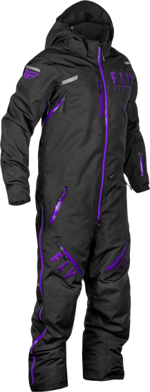 Fly Racing Cobalt Monosuit Snow Suit (Black/Purple (Shell), X-Large)