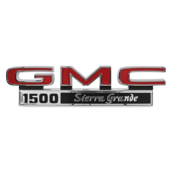 1971-1972 GMC Truck Front Fender Emblem, "GMC 1500 Sierra Grande" Pair