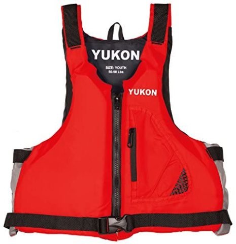 Yukon Base Youth Paddle and Angler Vest by Airhead Sports, Red