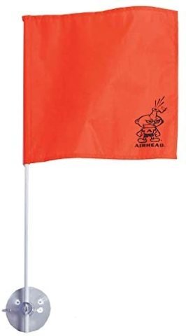 Airhead Stik-A-Flag Water Ski Skier Down Flag with Suction Cup - 12x12 inches, 24-inch Pole, High...
