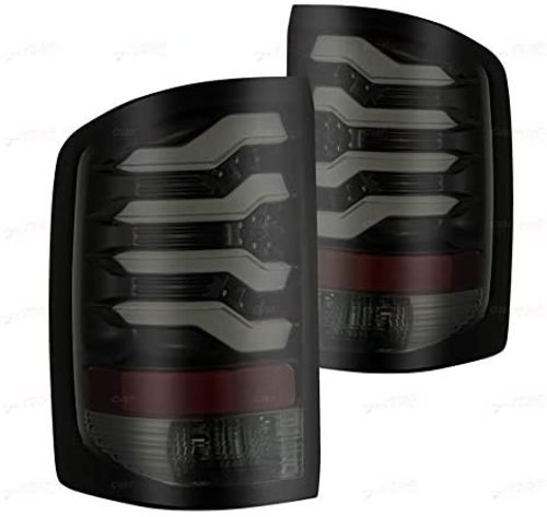 2014-2018 Sierra 1500/2500/3500HD AlphaRex Pro-Series LED Tail Lights Jet Black