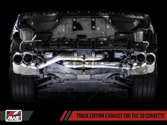 2020-2025 C8 Corvette AWE Track Edition Exhaust With Diamond Black Tips