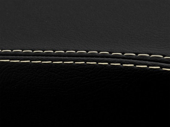 2016-2023 Camaro Console Lid Cover Carbon Fiber Beige Stitch