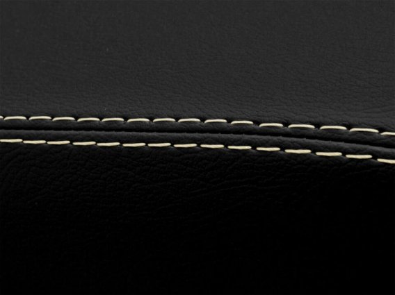 2016-2023 Camaro Console Lid Cover Carbon Fiber Beige Stitch