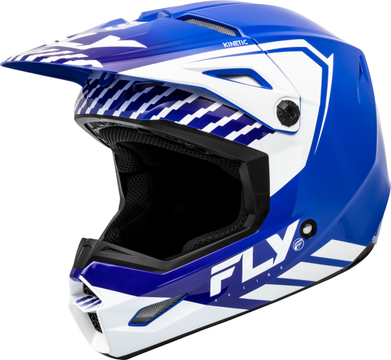 Fly Racing F73-8656YS Youth Kinetic Menace Helmet Blue/White Ys