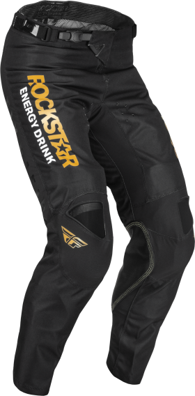 Fly Racing Adult Kinetic Rockstar Pants (Black/Gold, 28)