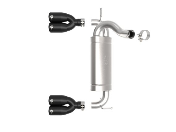 aFe Rebel Series 2.5in 409 SS Axle-Back Exhaust System Black 07-18 Jeep Wrangler (JK) V6-3.6L/3.8...