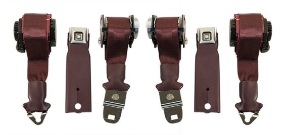 C3 1972-1973 Corvette Replacement Premium Dual Retractor Seat Belts