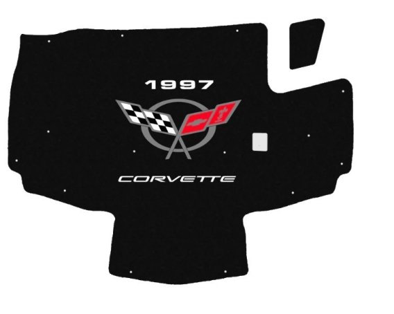 1997-2004 Corvette C5 Replacement Hood Liner w/Color Logo Emblem