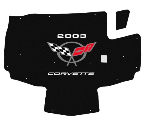 1997-2004 Corvette C5 Replacement Hood Liner w/Color Logo Emblem