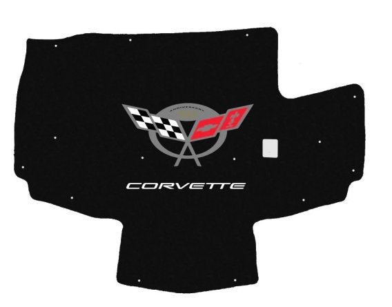 1997-2004 Corvette C5 Replacement Hood Liner w/Color Logo Emblem