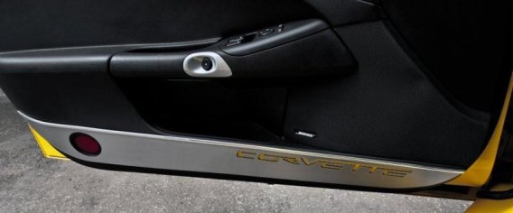 2005-2013 Corvette C6 Brushed Door Guards w/C6 Logo