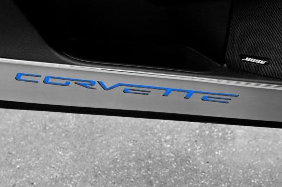 2005-2013 Corvette C6 Brushed Door Guards w/C6 Logo