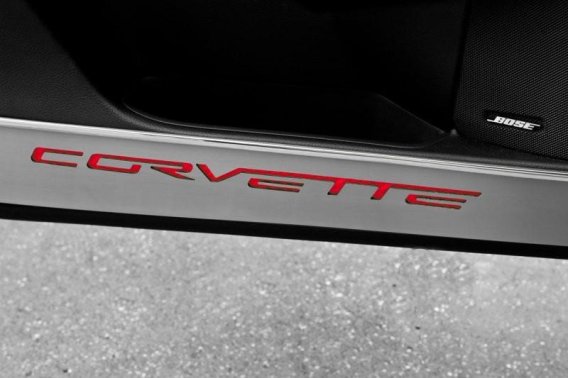2005-2013 Corvette C6 Brushed Door Guards w/C6 Logo