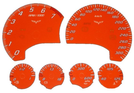 C6 Corvette ZR1 Daytona Edt US Speedo Custom Gauge Face 