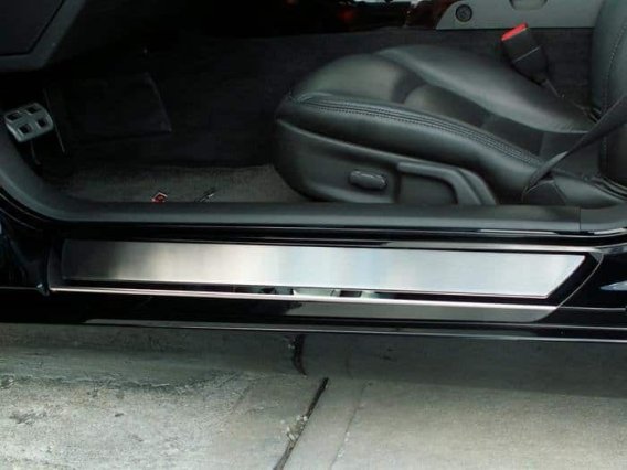 C6 Corvette Deluxe Stock Doorsills Polished w/Brushed Inserts