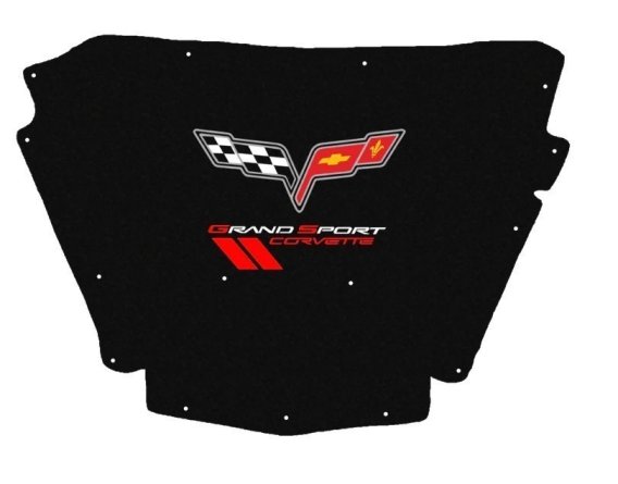 2005-2013 Corvette C6 Replacement Hood Liner w/Color Logo Emblem