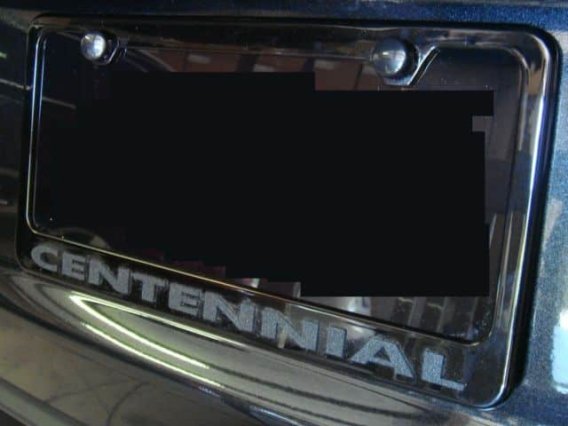 C6 2012 Corvette Grand Sport Centennial License Plate Frame